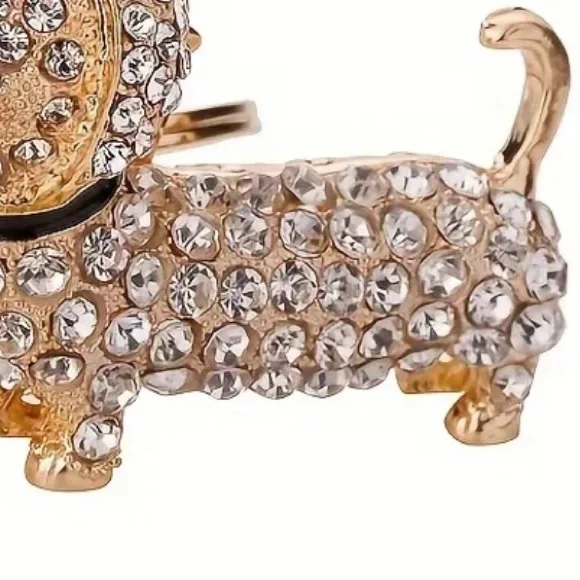 Dachshund Rhinestone Key Ring Gold Tone Dog Lover Gift New
C4 - Picture 6 of 7